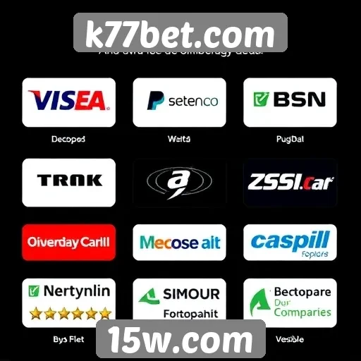 Comparativo entre métodos de pagamento no k77bet